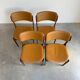 Ensemble de chaises vintage en skaï et palissandre