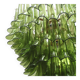 Green Murano Glass Petal Chandelier with Gold-Toned Support, Italy