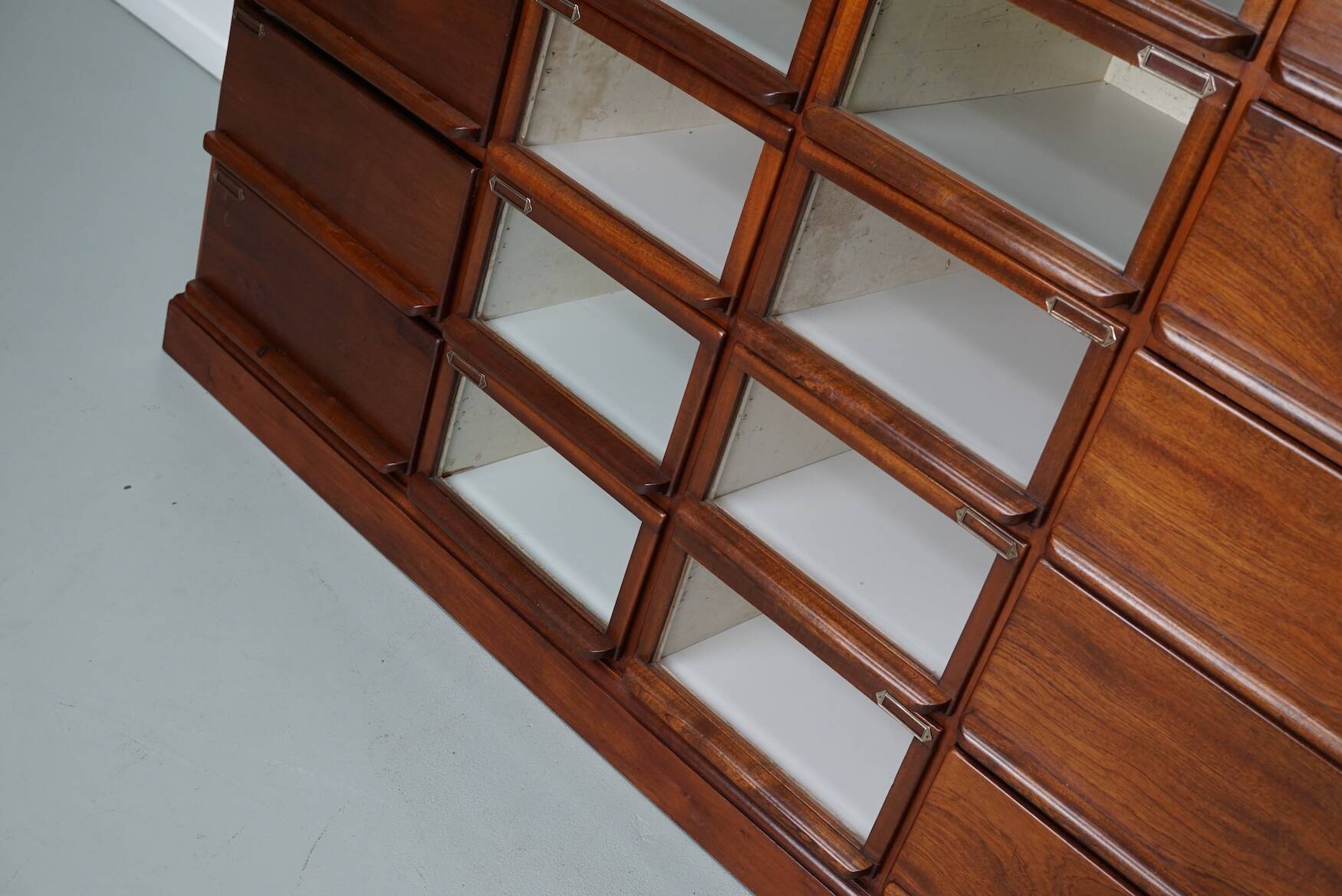 Vintage Dutch Oak / Mahogany Haberdashery Shop Cabinet, 1930s
