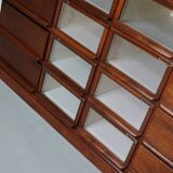 Vintage Dutch Oak / Mahogany Haberdashery Shop Cabinet, 1930s