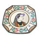 Octagonal plate from Quimper pottery - HB Henriot - Breton character