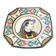 Octagonal plate from Quimper pottery - HB Henriot - Breton character