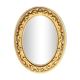 Small vintage wall mirror in gold resin