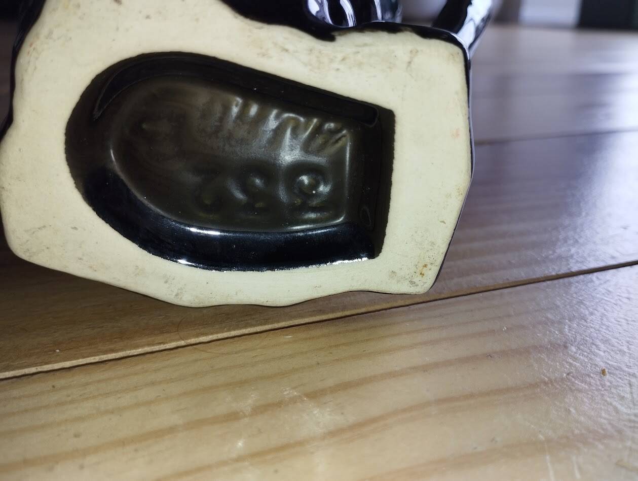 Vintage Vallauris jug in ceramic barbotine with grape decoration – 1950s