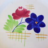 Vintage round serving dish from the Gien factory, Robinson model, in porcelain
