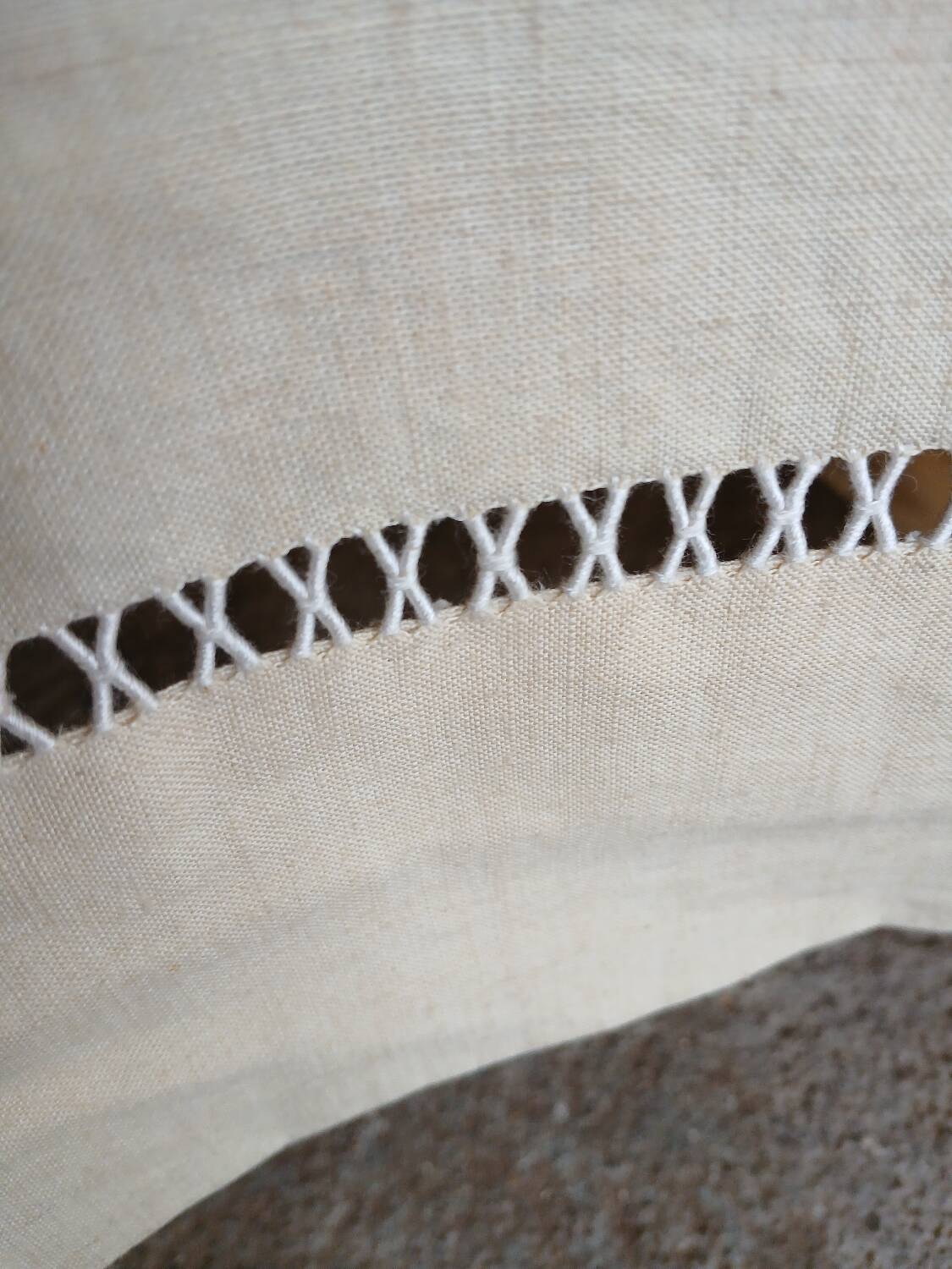 Pure linen canvas sheet/tablecloth/curtain "Blue flower"