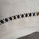Pure linen canvas sheet/tablecloth/curtain "Blue flower"