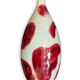 Large baluster vase in Chinese cracked ceramic Pigeon blood and celadon