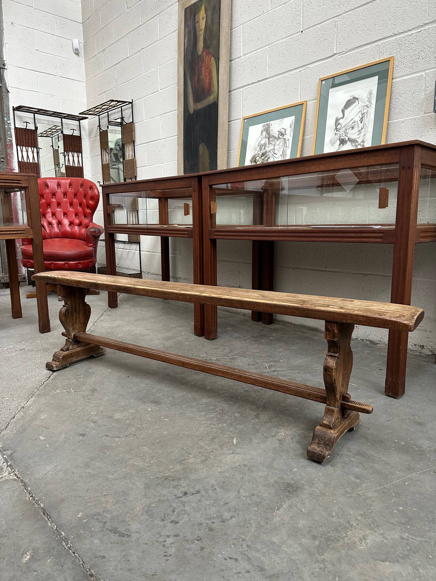 Oak bench, early 20th century