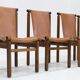 Mid-Century Italian Leather Dining Chairs By Ilmari Tapiovaara , set of 6