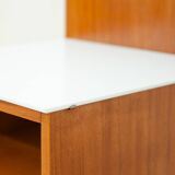 Table de nuit du milieu du siècle entièrement rénovée par Mojmír Požár, années 1960, Tchécoslovaquie