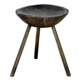 Tabouret à lait en chêne, années 1900
