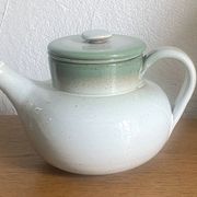 Large Vintage Teapot / Teapot with Pyrite Stoneware Infuser - Signed