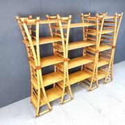 Étagère murale en bambou vintage, années 1970