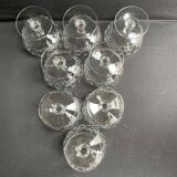 8 ½ cut crystal champagne glasses