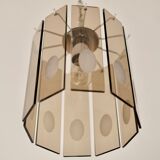 Lustre Gino Vistosi, verre et acier, Italy, circa 1970