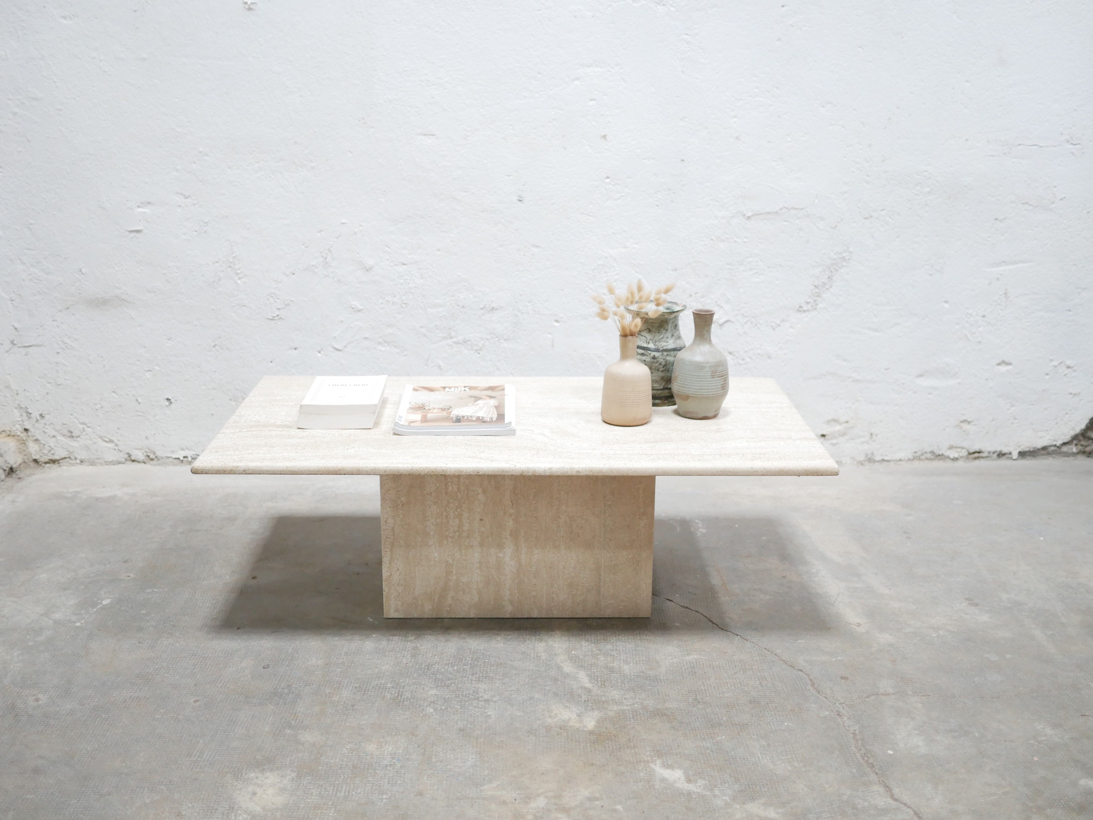Vintage travertine coffee table