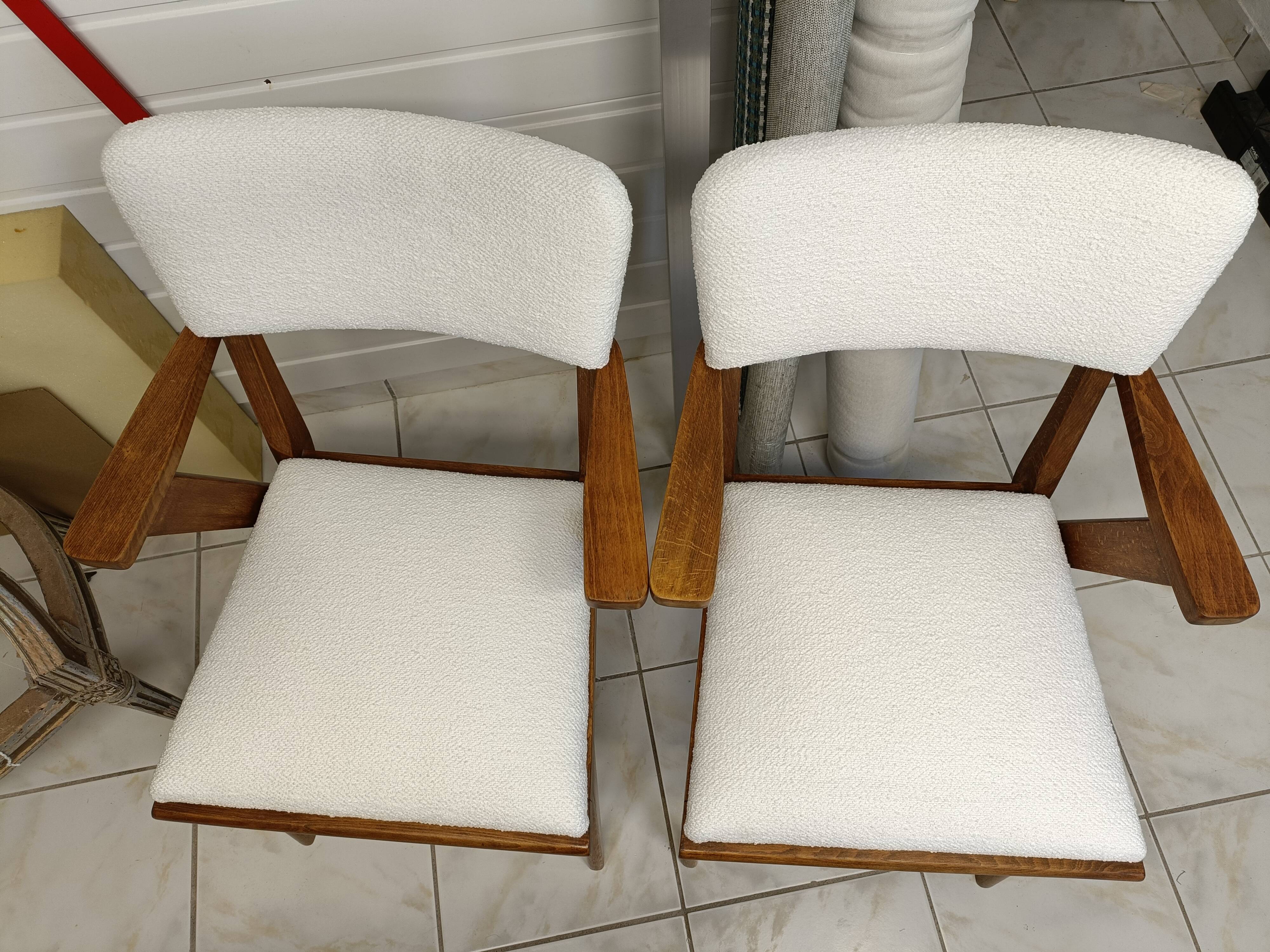 Set of 2 50s style chairs refurbished