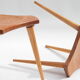 Lot de 2 tabourets en hêtre et orme, France, 1950s