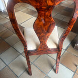 Table signed by Eric Maville and its 4 chairs.