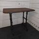 Table bistrot pied fonte dessus chêne