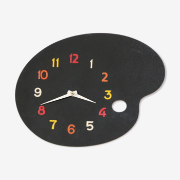 Black "palette" wall clock