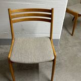 Set of 6 Mid-Century Oak Dining Chairs by KS Møbler