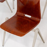 Ensemble de 6 chaises de salle à manger industrielles "S22" par Pagholz