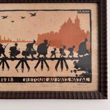 Color lithograph by Hansi Crossing the Rhine 1918