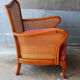 Pair of vintage canned armchairs