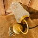 Vintage molded glass wall light