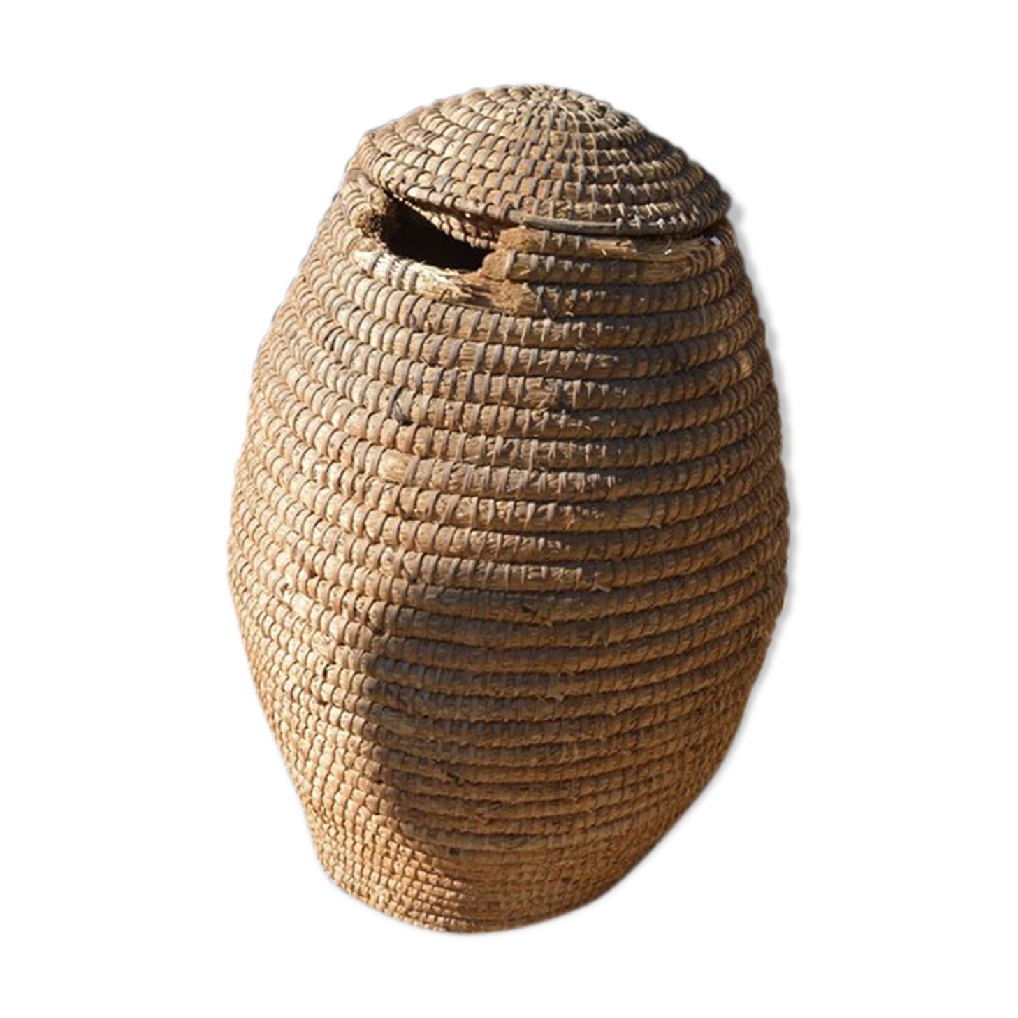 Large straw jar