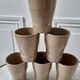 Set of 6 glasses in vintage sandstone taupe color