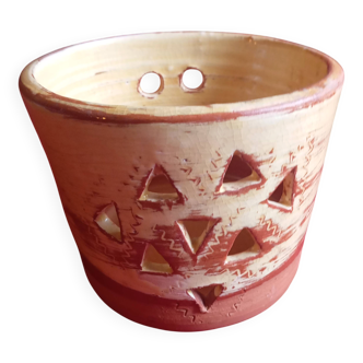 Artisanal terracotta lantern signed "fortune"