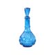 Carafe vintage verre bleu cobalt le smith glass co moon stars sixties usa 32cm