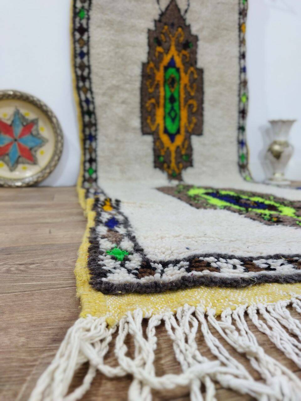 Handcrafted Moroccan Berber Rug 217 X 88