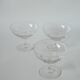 set of 4 engraved crystal champagne glasses 1950 8.5 x 10 cm