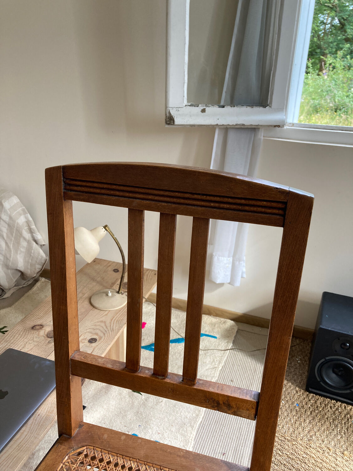 4 chairs cans art deco 1920 1930 in wood and antique canning