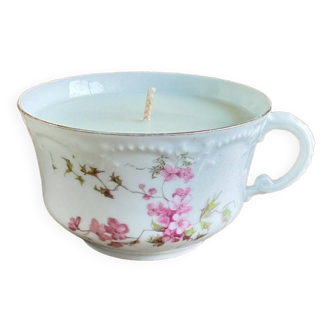 Soy wax candle and antique cup