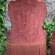 Pair of vintage pink velvet toad armchairs 1960