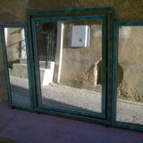 Vintage triptych mirror 82x57cm
