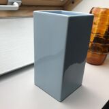 Sky blue geometric vase