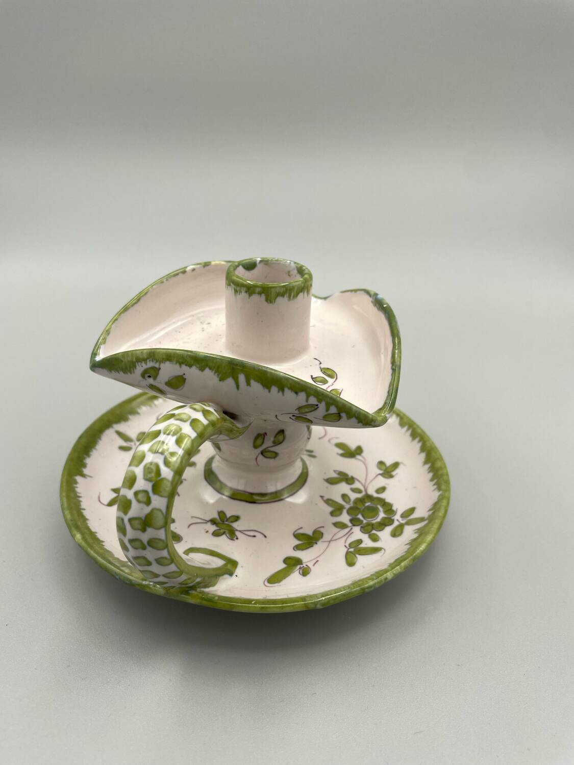 Martres-Tolosane hand candlestick, signed