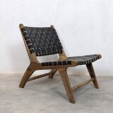 Handcrafted Moroccan leather armchair