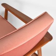 Pink velvet armchair, designer M. Zielinski, 1960s, Poland