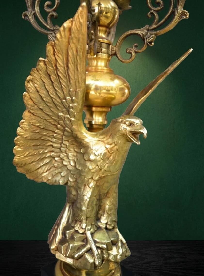 Empire Style Table Lamp Imperial Eagle deknut