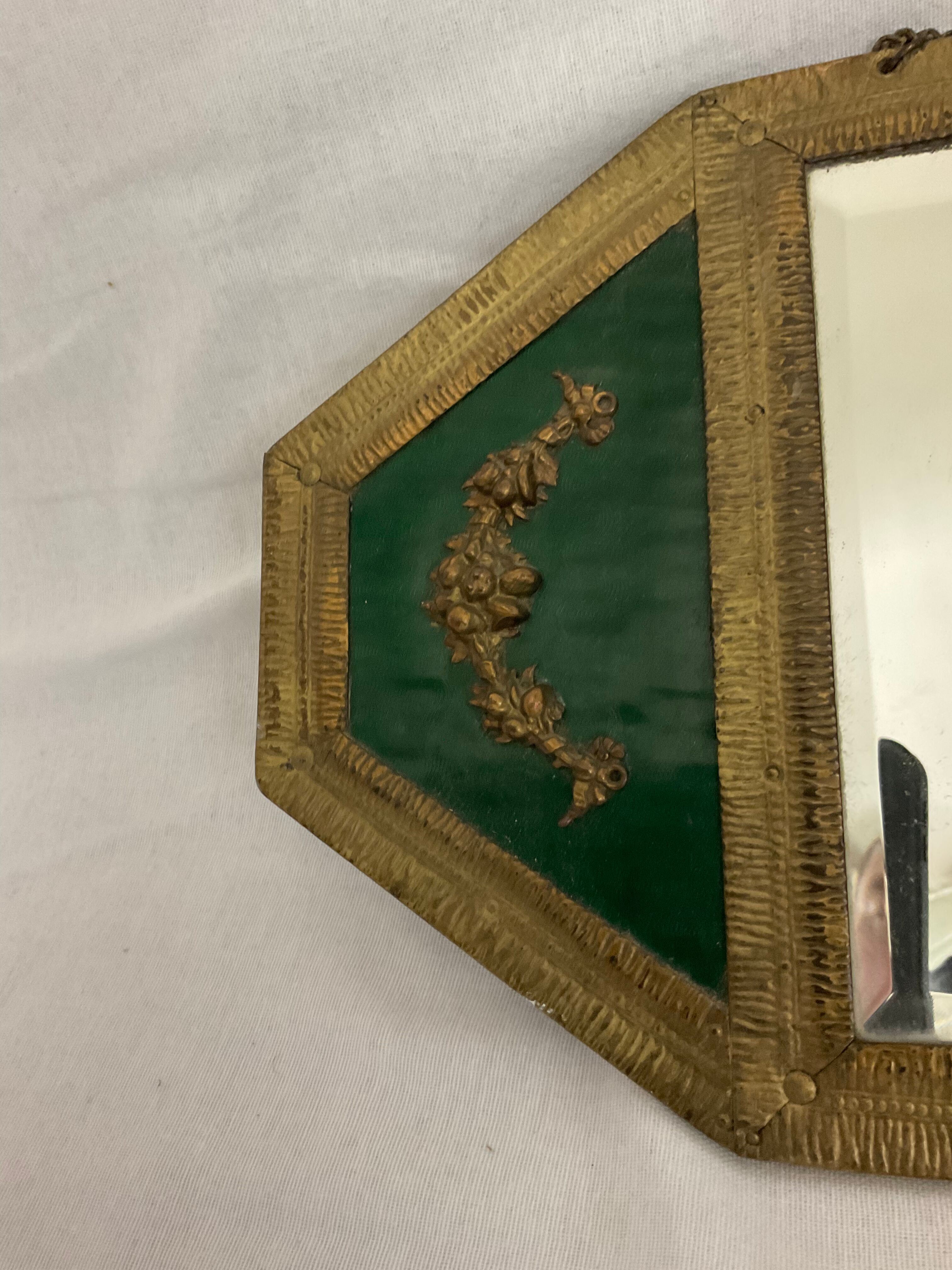 Miroir à pendant 1900 art nouveau décor Louis XV