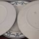 Set of 7 iron earth flat plates u&c sarreguemines and digoin