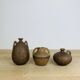 Trio de vases en grès vintage