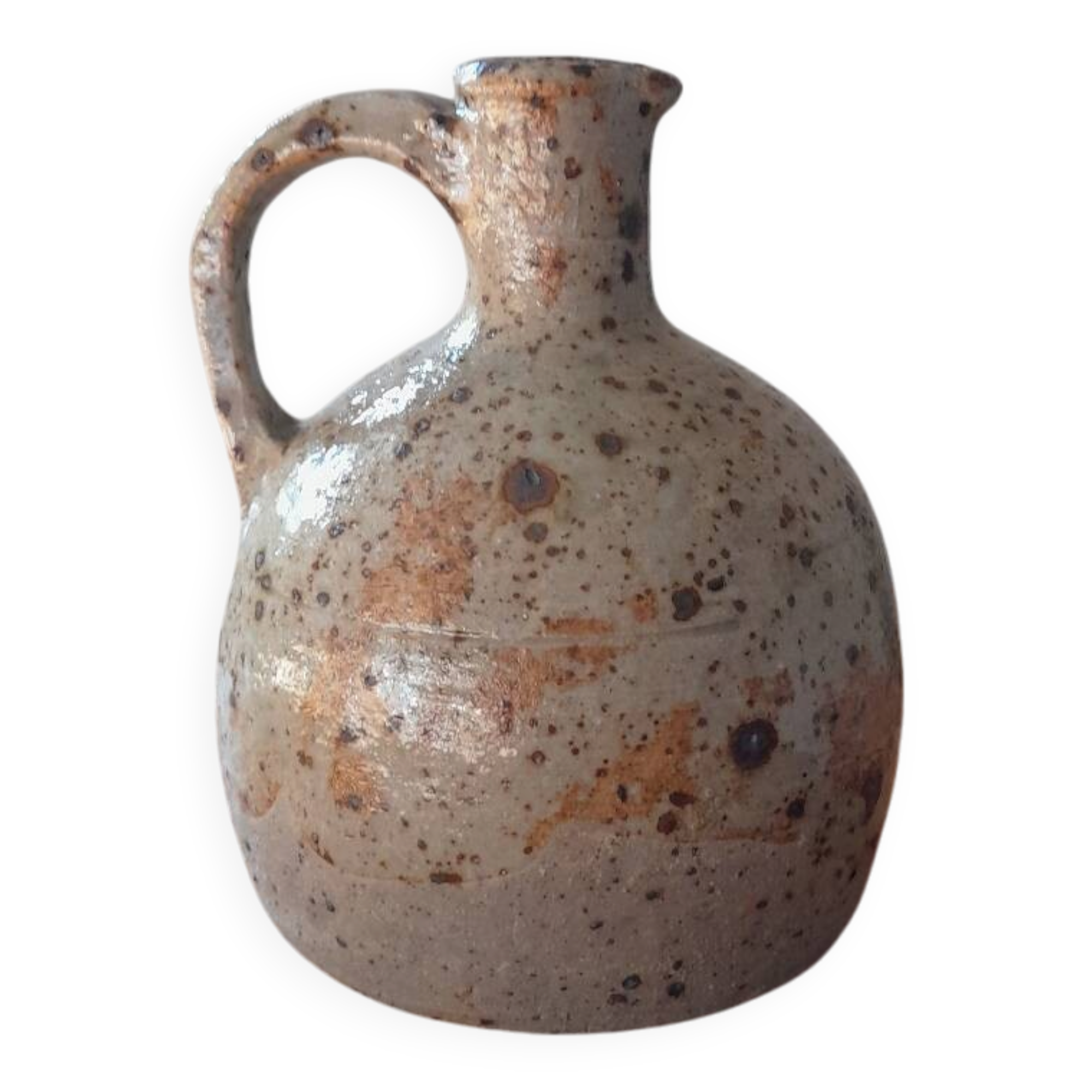 Pitcher, signed pyrite stoneware vase